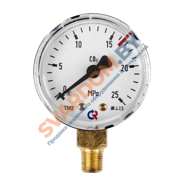 Манометр 25,0 МПа, 1/8 NPT, углекислый газ, ПТК - svardom.by