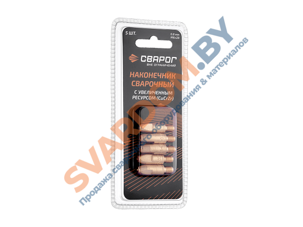 Наконечник сварочный M6×28 CU-CR-ZR Ø 0.8 мм ICU0004-78-SVA, Сварог - svardom.by
