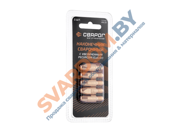 Наконечник сварочный M8×30 CU-CR-ZR Ø 1.2 мм ICU0005-82-SVA, Сварог - svardom.by