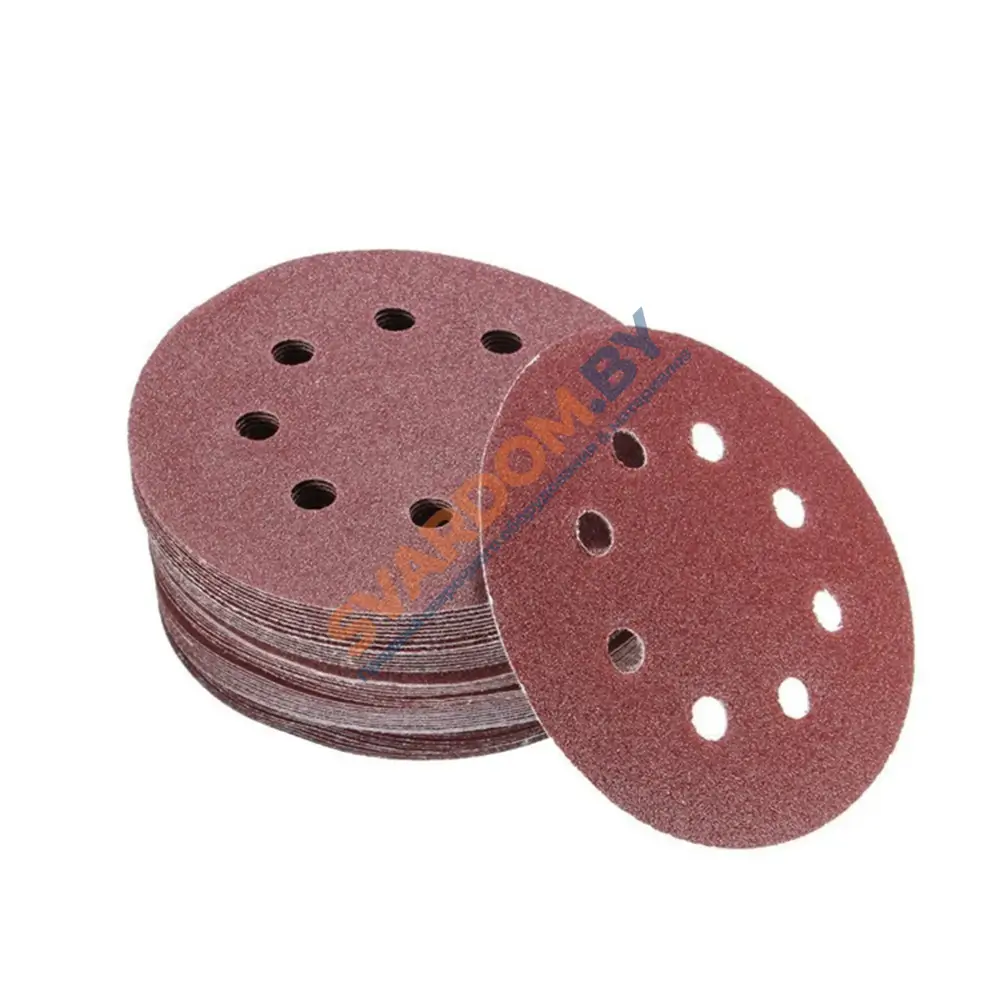 Круг шлифовальный - самозацепляемый ДК 150 Бумага LUX E А40 8 отв. ЛУГАабразив - svardom.by