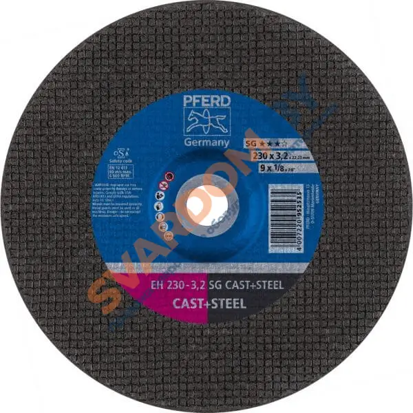 Шлифовально-отрезной круг PFERD SG CAST + STEEL EH - svardom.by