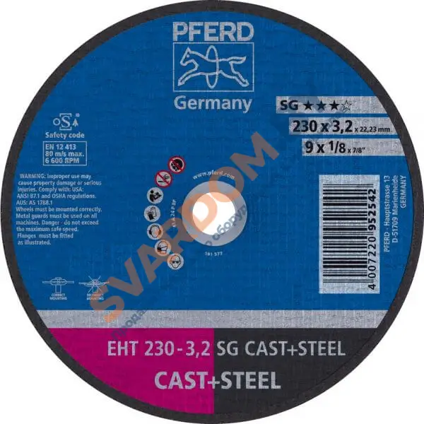 Круг отрезной PFERD SG CAST + STEEL EHT - svardom.by