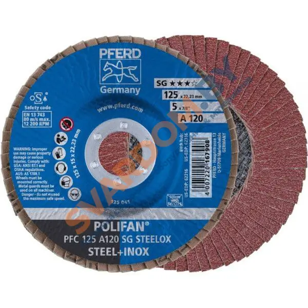 Круги лепестковые торцевые (КЛТ) PFERD A SG STEELOX PFC - svardom.by