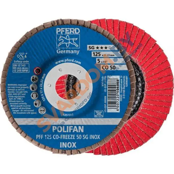 Круги лепестковые торцевые (КЛТ) PFERD CO-FREEZE SG INOX PFF - svardom.by