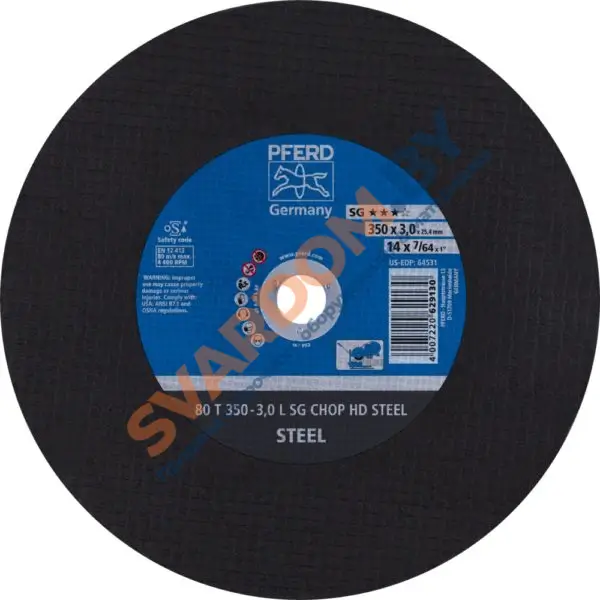 Шлифовально-отрезные круги PFERD SG CHOP HD STEEL - svardom.by