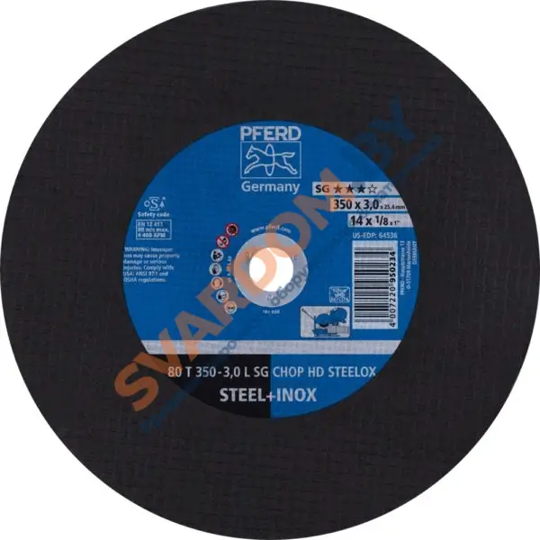 Шлифовально-отрезные круги PFERD SG CHOP HD STEELOX - svardom.by