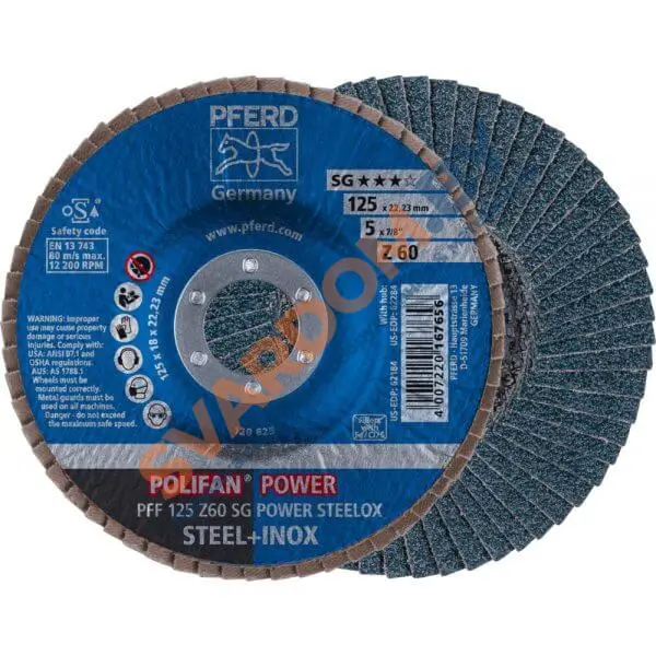 Круги лепестковые торцевые (КЛТ) PFERD Z SG POWER STEELOX PFF - svardom.by