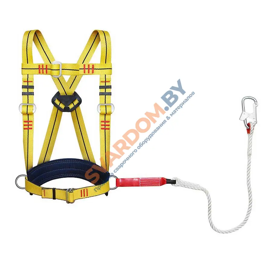 Удерживающая страховочная привязь УСП 2 аВЖ (строп канат с амортизатором), ВОСТОК - svardom.by