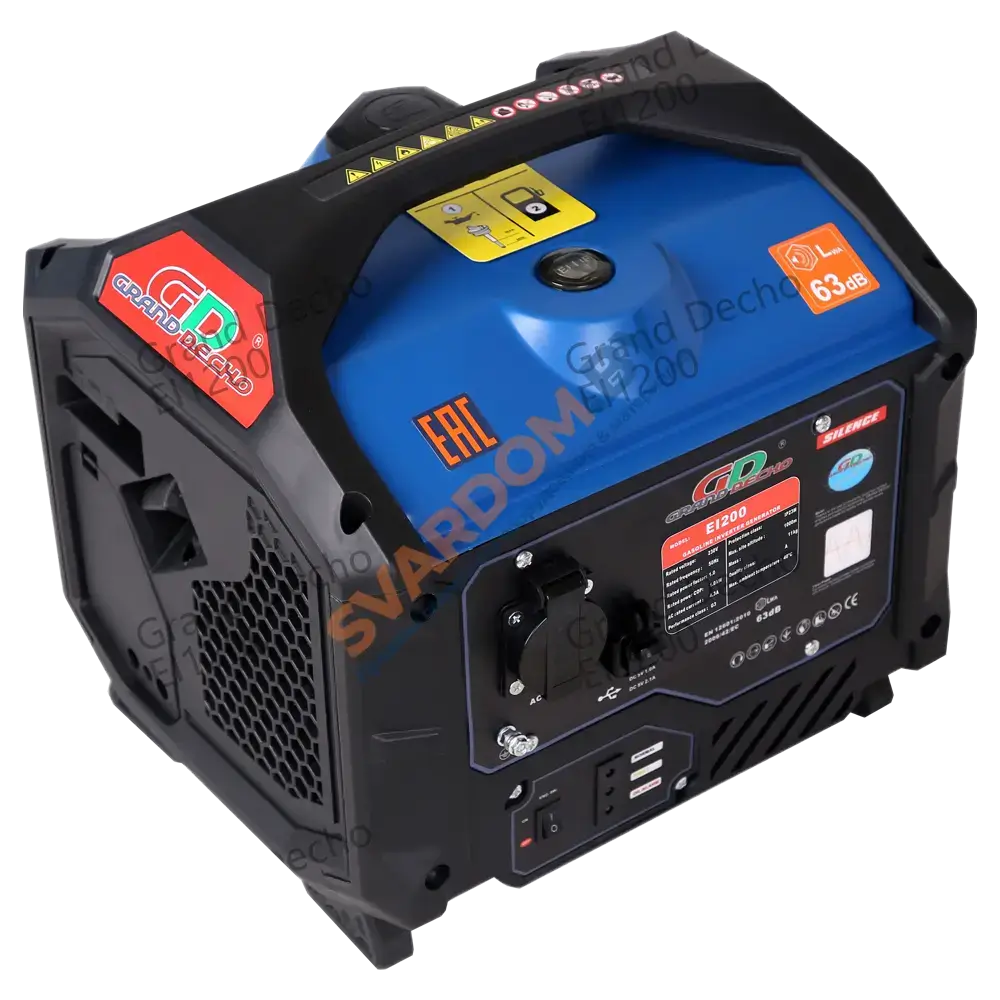 Бензиновый инверторный генератор Grand Decho EI1200, 1.0 кВт - svardom.by